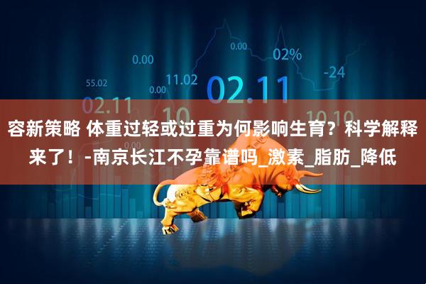 容新策略 体重过轻或过重为何影响生育？科学解释来了！-南京长江不孕靠谱吗_激素_脂肪_降低