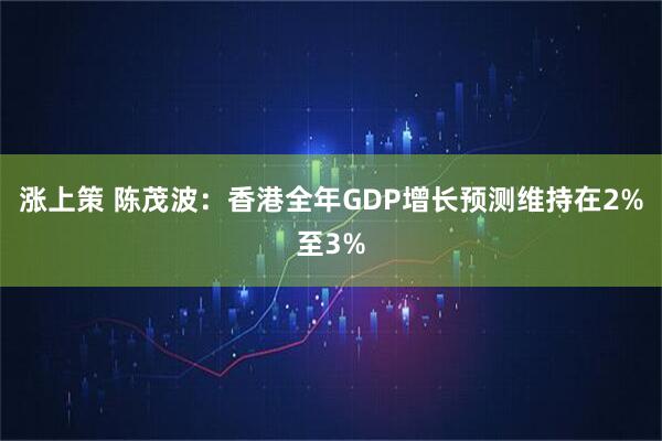 涨上策 陈茂波：香港全年GDP增长预测维持在2%至3%